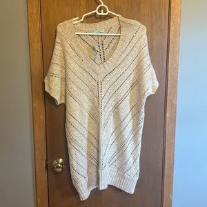 Maurice’s Short Sleeve Sweater Tan/Ivory Color